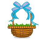 Blue Bow Easter Basket