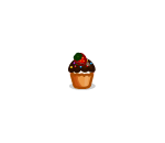 Chocolate Frosted Strawberry Cupcake