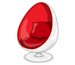 Retro Red Egg Chair