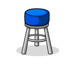 Dark Blue Bar Stool