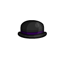 Black and Purple Bowler Hat