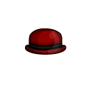 Red and Black Bowler Hat