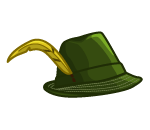 Yellow Feathered Green Fedora