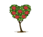 Red Rose Heart Tree