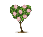 Pink Rose Heart Tree