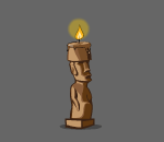 Moai Statue Candle