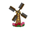 Blooming Roses Miniature Windmill