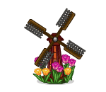 Blooming Tulips Miniature Windmill