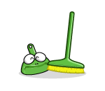 Froggy Dust Pan and Broom